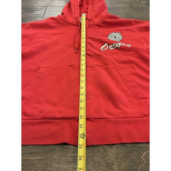 Nike Womens Red NBA Oregon Portland Trailblazers Full Zip Hoodie Sweatshirt L - Picture 8 of 9